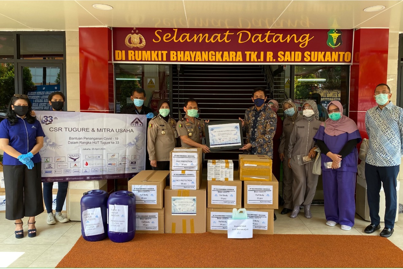 Tugure Bekerjasama dengan Mitra Usahanya Serahkan Donasi Tanggap Darurat COVID-19
